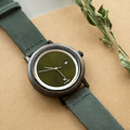 42mm共屬系列 - 墨綠色太陽紋面搭黑檀木殼_1