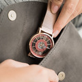 鏤空錶面穿搭手錶 - 紅_3