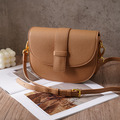 2way麻花編織背帶設計真皮馬鞍包 三色_4