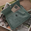 特殊剪裁真皮隨身翻蓋包/手機包 三色_4
