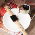 Apple watch - 【輕柔感色系】同色車線真皮蘋果錶帶_4