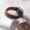 Apple watch - 【限定暖茶褐色】同色車線真皮蘋果錶帶_3