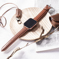 Apple watch - 【限定暖茶褐色】同色車線真皮蘋果錶帶_1