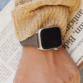 Apple watch - 菱格紋真皮蘋果錶帶_3