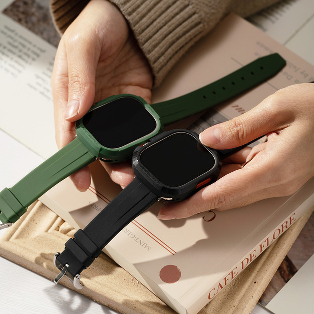 Apple watch - 矽膠防水保護殼 x 錶帶 套組 (Ultra專用)