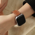 Apple watch - 荔枝縮腰皮革造型扣 錶帶_3