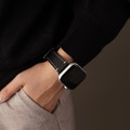 Apple watch - 質感方扣車線瘋馬真皮蘋果錶帶_7