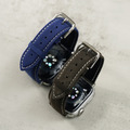 Apple watch - 【經典磨紗訂製色】車線真皮蘋果錶帶_5