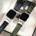 APPLE WATCH-防水拼接金屬矽膠錶帶