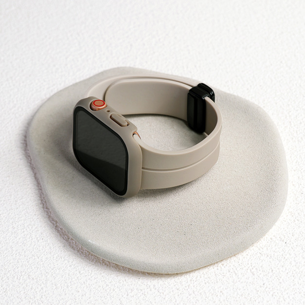 Apple watch - 【夏日系列】防水抗污磁釦矽膠錶帶