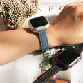 APPLE WATCH - 橘車線鉚扣丹寧牛仔 蘋果錶帶_13