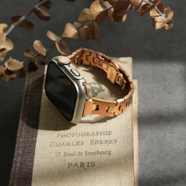 Apple Watch｜質感H結構拼接 不銹鋼錶帶