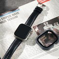 Apple Watch -【渡鴨黑】同色車線真皮蘋果錶帶