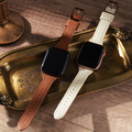 Apple watch - 荔枝紋縮腰皮革錶帶_1