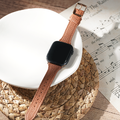 Apple watch - 荔枝紋縮腰皮革錶帶_4
