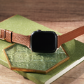 Apple watch - 荔枝紋縮腰皮革錶帶_8