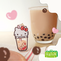 【漫遊台灣】Sanrio三麗鷗 搖搖樂鑰匙圈-珍珠奶茶 壓克力 吊飾_1