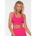 Lorna Jane-THE ONE前拉鍊後背扣運動內衣-螢光桃
