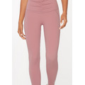 Lorna Jane-Gathered V型抓摺9分運動緊身褲❤-乾燥玫瑰色