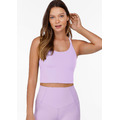 Lorna Jane-In The Moment 細肩背交叉簍空長版運動內衣背心-薰衣草紫❤Combo