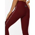 Lorna Jane-All in Excel 側拼網紗高腰9分運動緊身褲❤酒紅_2