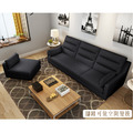 金閣｜L型貓抓皮沙發-墨黑色-L型沙發210cm_2