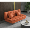 艾薇拉升級款｜虎抓皮沙發床-南瓜橘_2