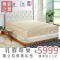 迴旋之舞｜乳膠蜂巢獨立筒床墊-雙人5尺-可接受尺寸訂製