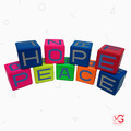 (團購)益智方塊8CM-字母型 - 3組