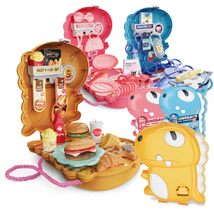 恐龍斜垮包 扮家家酒- 速食 化妝 醫生