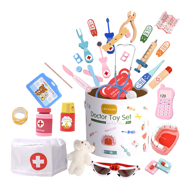 木製仿真醫生護士玩具套裝組