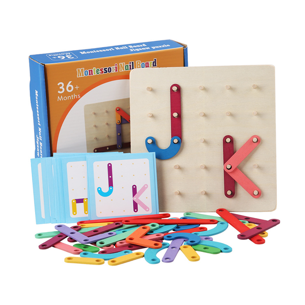 木製創意釘板拼圖