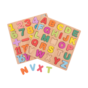 木製數字字母配對板