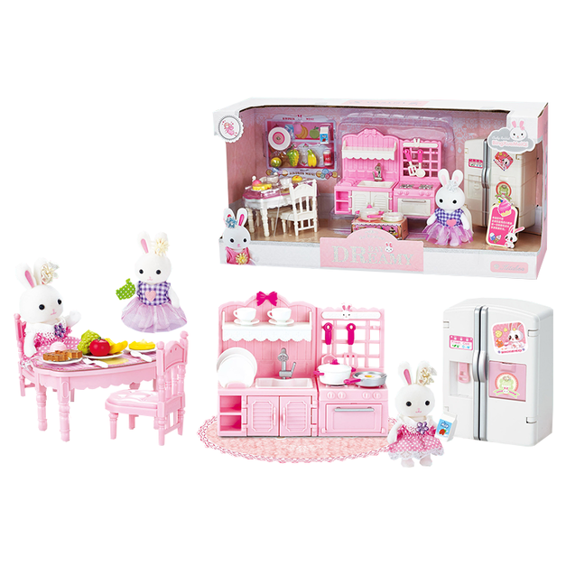 可愛兔兔仿真小廚房套裝組