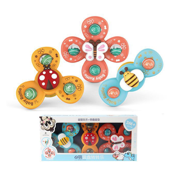 可愛昆蟲吸盤轉轉樂 3入組