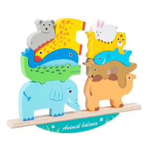 木製可愛動物平衡翹翹板