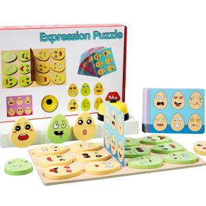 木質對戰表情蛋拼圖遊戲