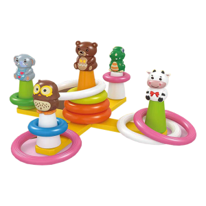 七彩動物十字型套圈疊疊樂