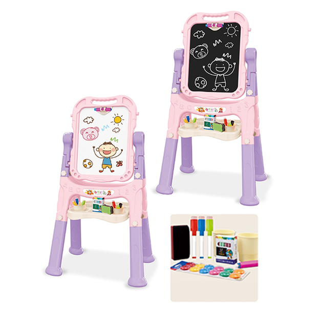 高腳雙面磁性可旋轉畫板架