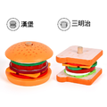 木製漢堡拼裝玩具 木製三明治拼裝玩具_2