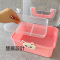 可愛卡通雙層手提收納盒_2