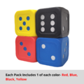 [Free shipping whithin the USA] 6-Inch PU Foam Dice - 48 PCS - Basic Colors_2