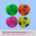 [Free shipping within the USA] 6-Inch PU Foam Soccer - 48 PCS - Neon Colors_2