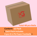 [Free shipping within the USA] 9-Inch PU Foam American Football - 48 PCS - Basic Colors_1