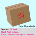 [Free shipping within the USA] 7.5-Inch PU Foam Spiral Football- 72 PCS_1