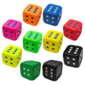 [Free shipping whithin the USA] 6-Inch PU Foam Dice- 4 PCS