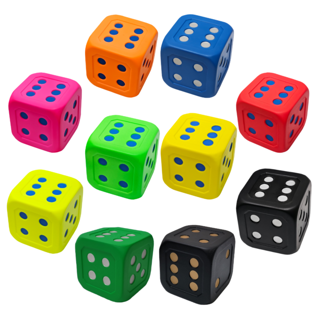 [Free shipping whithin the USA] 6-Inch PU Foam Dice- 4 PCS
