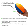 [Free shipping whithin the USA] 6-Inch PU Foam Football-8 PCS_2