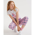 LAZY OAF BOW BUM CHECK TROUSERS_1