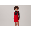 Lazy Oaf Frilly Heart Pocket Pinny Dress